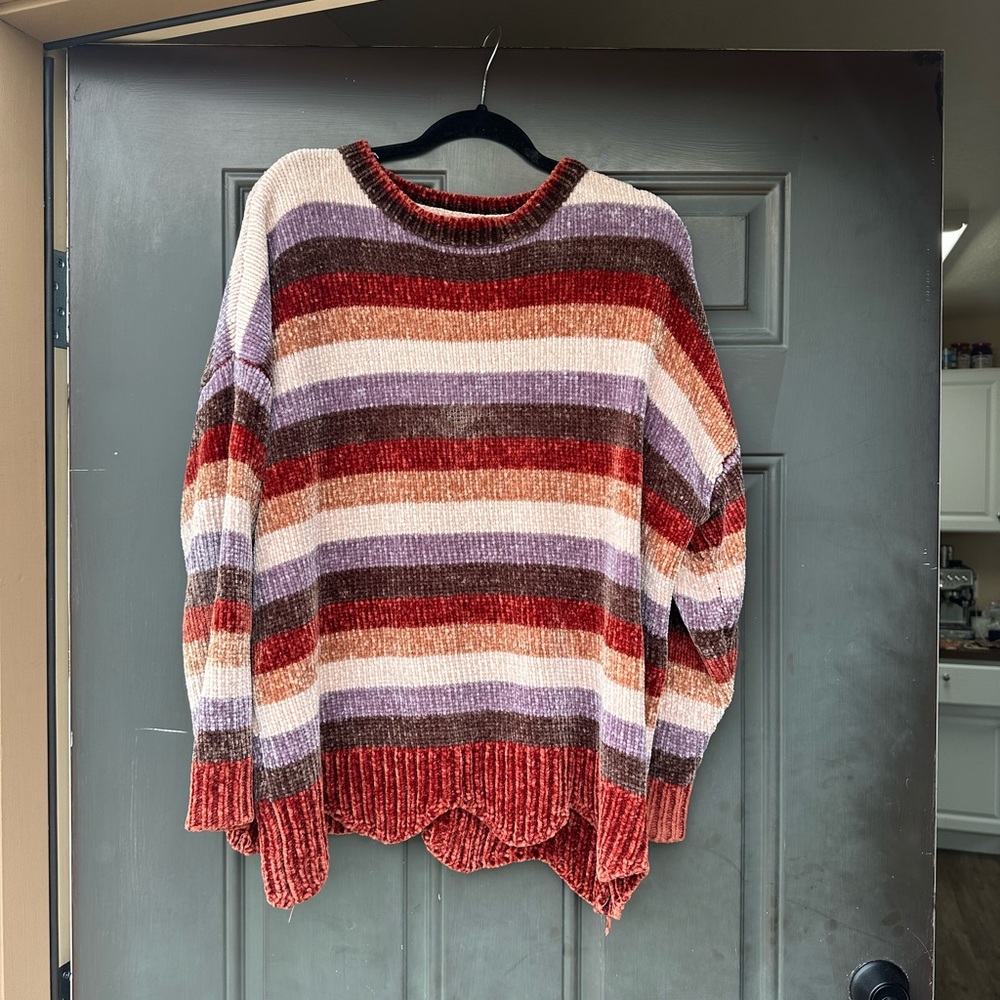 Oversized striped sweater
